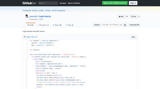 Login session test with mocha · GitHub
