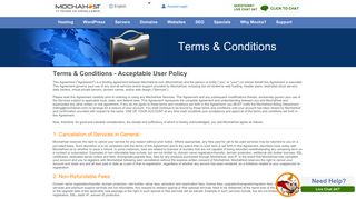 Terms & Conditions - MochaHost