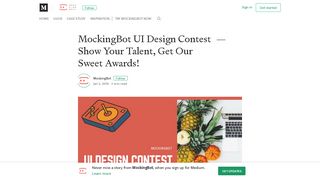MockingBot UI Design Contest — Show Your Talent, Get Our Sweet ...