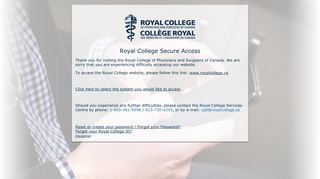 Royal College - Secure Login