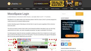 MocoSpace Login - gHacks Tech News