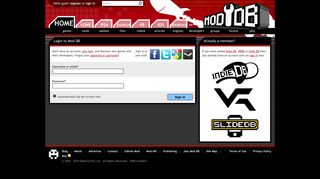 Login - Mod DB