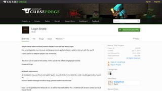 Overview - Login Shield - Mods - Projects - Minecraft CurseForge