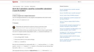 How to calculate a mod in a scientific calculator (Casio fx-82MS ...