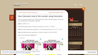 How Calculate mod of the number using Calculator. | Surfi Corner