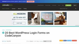 20 Best WordPress Login Forms on CodeCanyon - TutsPlus Code