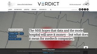The NHS hopes that data and the model hospital will save it money ...