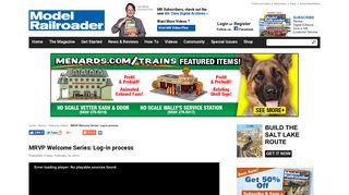 MRVP Welcome Series: Log-in process | ModelRailroader.com
