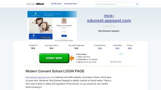 Mcs-edunext.appspot.com website. Modern Convent School LOGIN ...