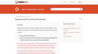 Rackspace Email vs. Microsoft Exchange – Help & Resource Center