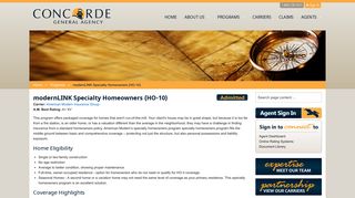 modernLINK Specialty Homeowners (HO-10) | Programs | Concorde ...