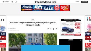 Modesto Irrigation District justifies power prices with new study ...