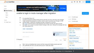 unable to login in modx manager after migration - Stack Overflow