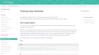 Tracking User Attributes - MoEngage Docs