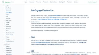 MoEngage Destination Documentation - Segment