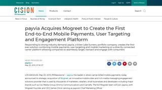 payvia Acquires Mogreet to Create the First End-to-End Mobile ...