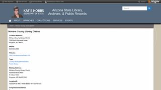 Mohave County Library District | Arizona State Library