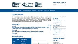 Corporate Profile - Mohave State Bank - S&P Global Market Intelligence