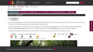 Getting Started - eLearn - Library at Mohawk College Library