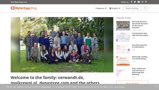 Welcome to the family: verwandt.de, moikrewni.pl, dynastree.com and ...