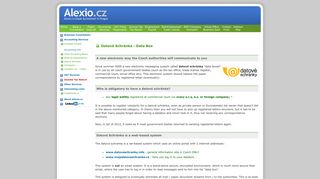 Alexio.cz - Datová Schránka / Data Boxes for s.r.o.'s and trade licenses
