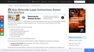 Mojo Networks Login: How to Access the Router Settings ...