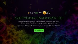 zGOLD-MOLPOINTS IS NOW RAZER GOLD