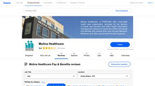 Working at Molina Healthcare: 260 Reviews about Pay & Benefits ...