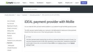 iDEAL payment provider with Mollie · Shopify Help Center