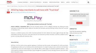 MOLPay helps merchants to sell more with “Trust Seal” – MOL Corporate
