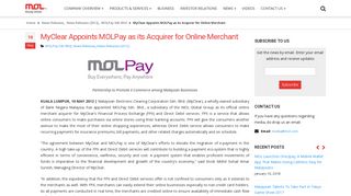 MyClear Appoints MOLPay as its Acquirer for Online Merchant – MOL ...
