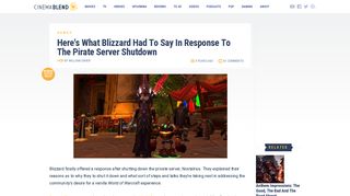 Here's What Blizzard Had To Say In Response To The Pirate Server ...
