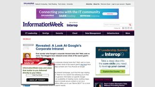 Revealed: A Look At Google's Corporate Intranet - InformationWeek