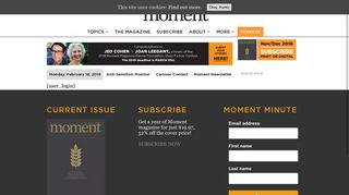 Login | Moment Magazine - The Next 5,000 Years of Conversation ...