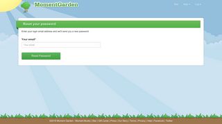 Moment Garden - Reset Password