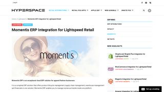 Momentis ERP Integration for Lightspeed Retail | Hyperspace Inc ...