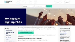 How To Sign Up for My Account | Momentum Energy