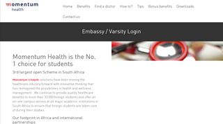 INGWE HEALTH - Momentum Health - Embassy / Varsity Login