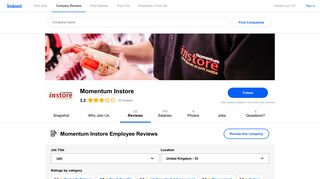 Working at Momentum Instore: Employee Reviews | Indeed.co.uk
