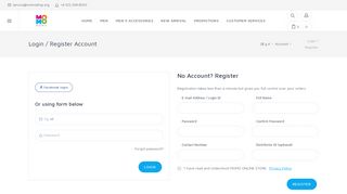 Login / Register Account - MOMO