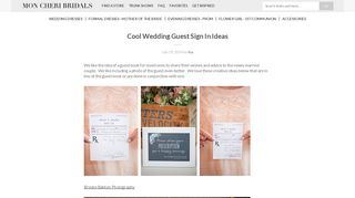 Cool Wedding Guest Sign In Ideas - Mon Cheri Bridals