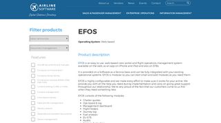 EFOS | Evoke Systems | Products | airlinesoftware.net
