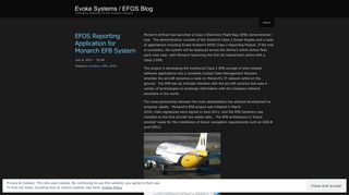 EFOS Reporting Application for Monarch EFB System | Evoke Systems ...