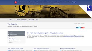 Travel agents | UK Civil Aviation Authority