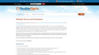 Website Terms and Conditions - Flexible Flights - Agent Login