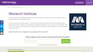 Monarch Institute - Training.com.au