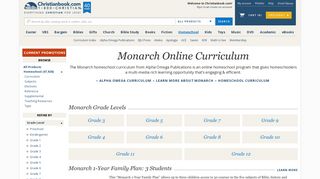 Monarch Homeschool Curriculum - Christianbook.com