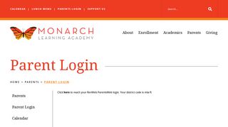 Parent Login - Monarch Learning Academy