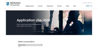 Apply - Online University Courses : Monash University