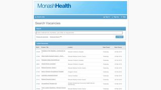 Monash Health - Mercury eRecruit